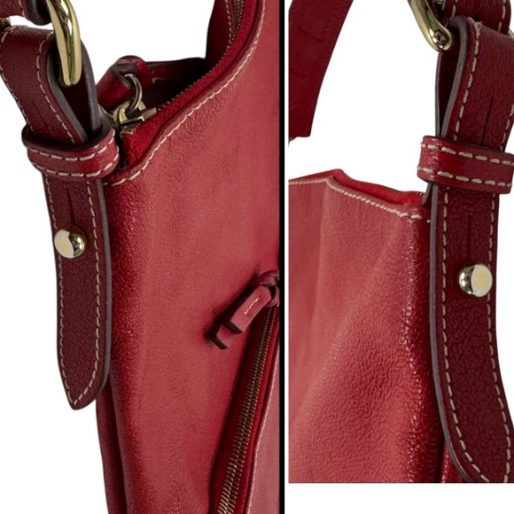 Dooney & Bourke Red Leather Dillen Pocket Hobo - Picture 10 of 16